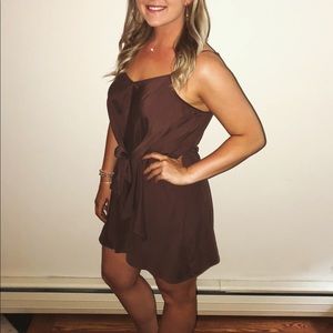 Deep purple wrap dress